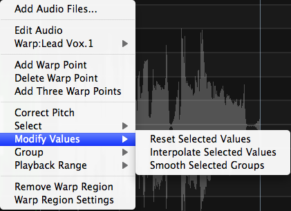 Warp - Modify Values